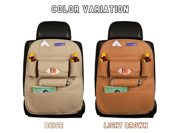 ☆シートバック カー用品 カーシートバック 車載 シートバックポケット 車内ポケット 収納 後部座席ヘッドレスト用 車 ドリンクポケット シート収納ポケット  ティッシュポケット フリーポケット 小物入れ マルチポケット 防水 多機能 AQUA Co.,Ltd.